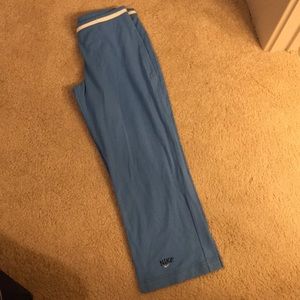 Baby Blue Nike workout crops